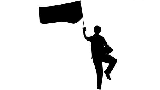 man flag