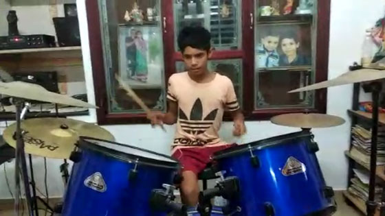 ajwal drums performance