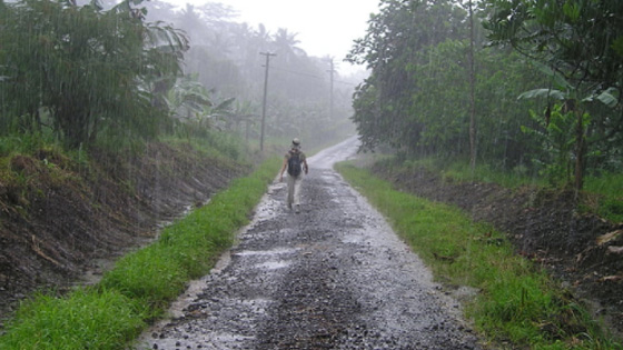 walk in rain