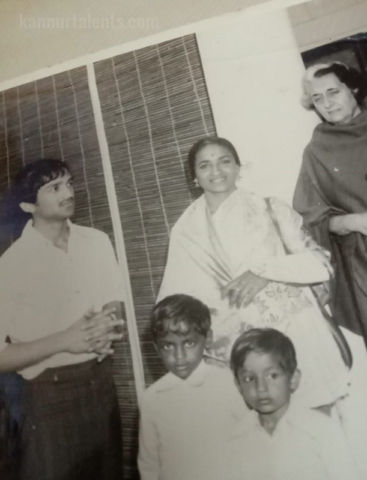 Thankam Nair with Indira Gandhi